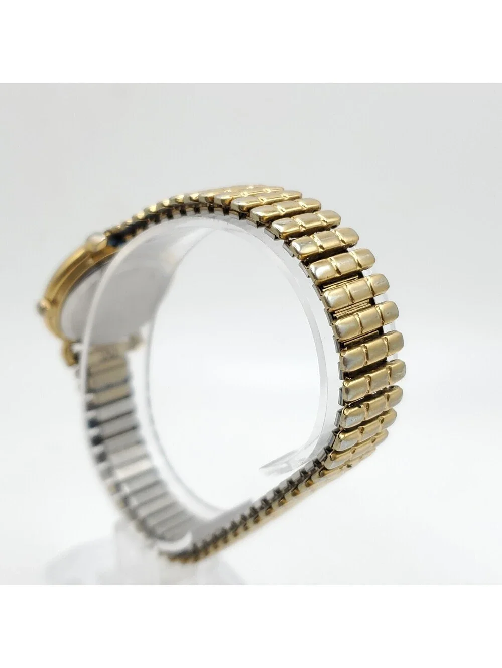 Vintage Pulsar Watch Women 29mm Gold Tone Stretch Band New Battery